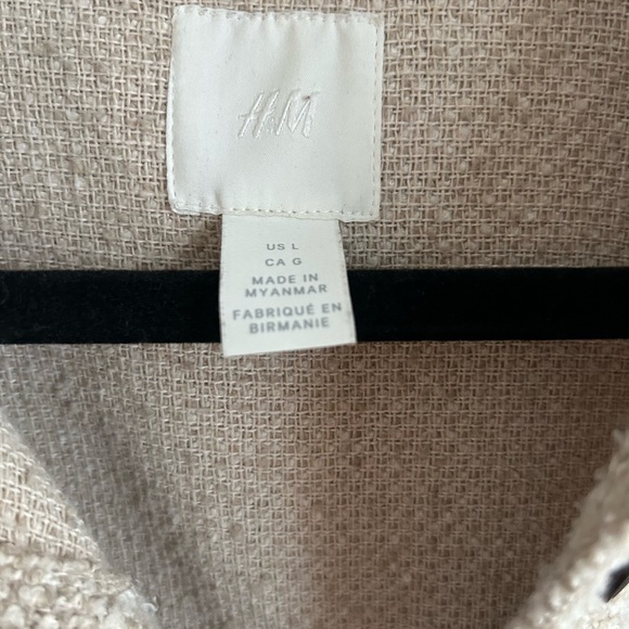 H&M Cream Textured Coat - Picture 3 of 4